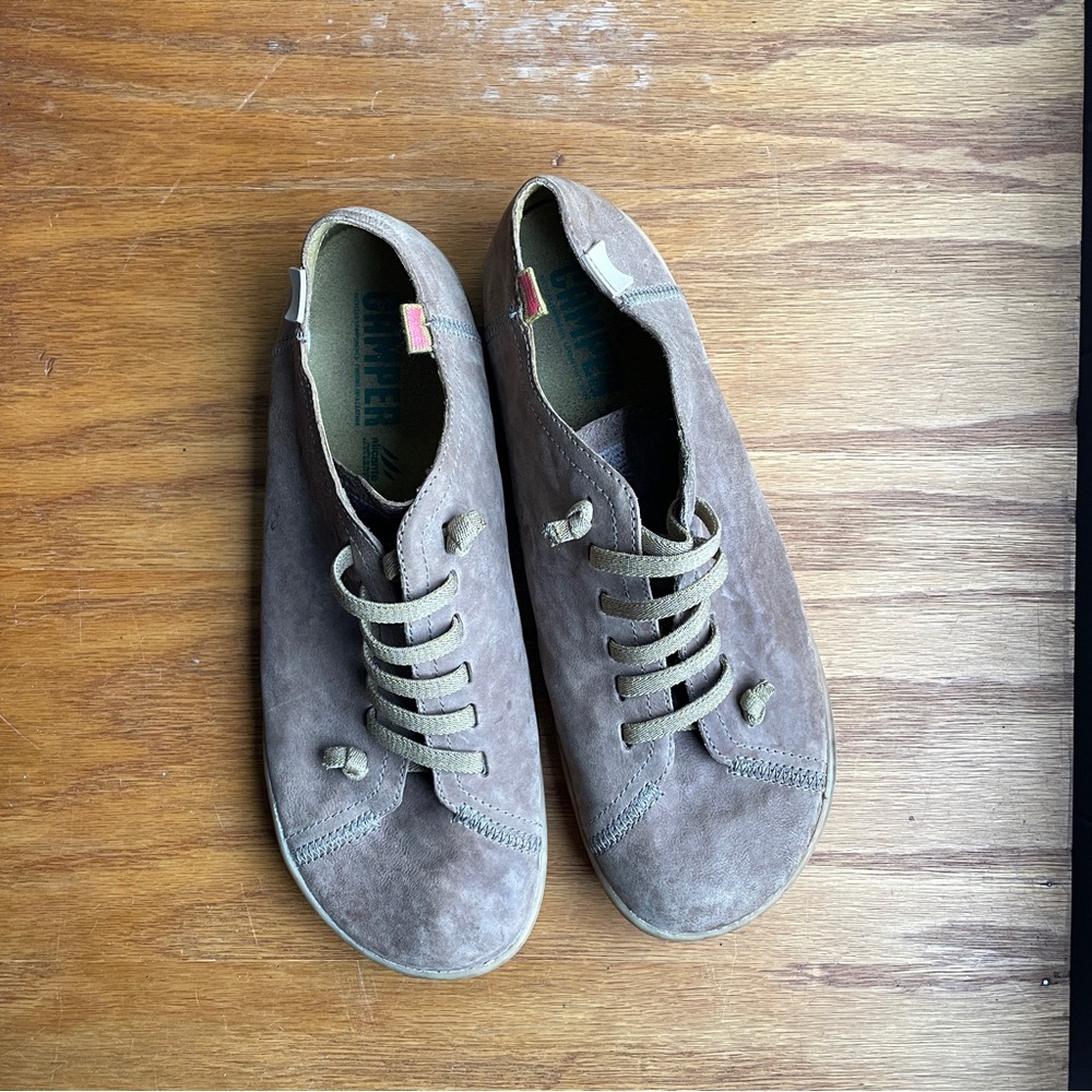 Camper Peu Alicante light brown suede lace up sneakers - Picture 3 of 8